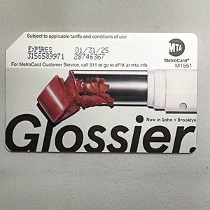 Glossier Metro card (mta)